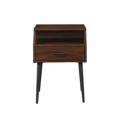 Kirklands Home Dark Walnut Open Storage Accent Table Brown Online