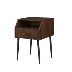 Kirklands Home Dark Walnut Open Storage Accent Table Brown Online