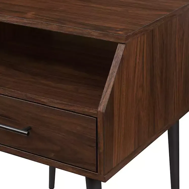 Kirklands Home Dark Walnut Open Storage Accent Table Brown Online