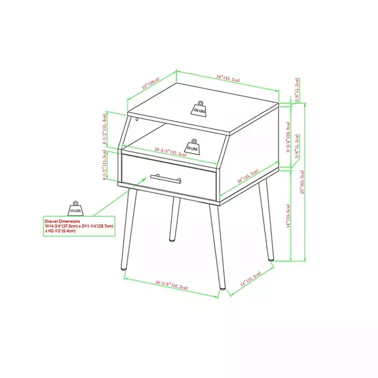 Kirklands Home Dark Walnut Open Storage Accent Table Brown Online