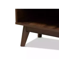 Kirklands Home Dark Walnut 5-Shelf Wooden Shoe Cabinet Brown