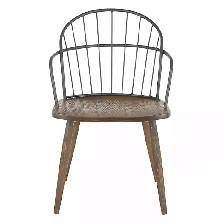 Kirklands Home Dark Walnut Wood Spindle Dining Chairs, Set of 2 Online