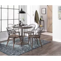 Kirklands Home Dark Walnut Wood Spindle Dining Chairs, Set of 2 Online