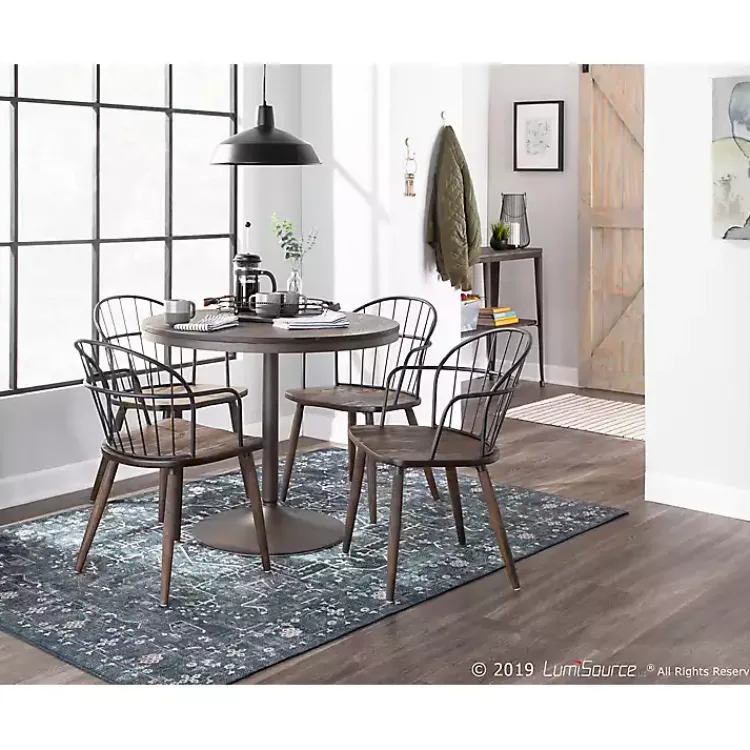 Kirklands Home Dark Walnut Wood Spindle Dining Chairs, Set of 2 Online