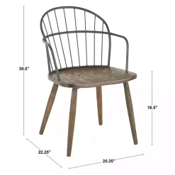 Kirklands Home Dark Walnut Wood Spindle Dining Chairs, Set of 2 Online