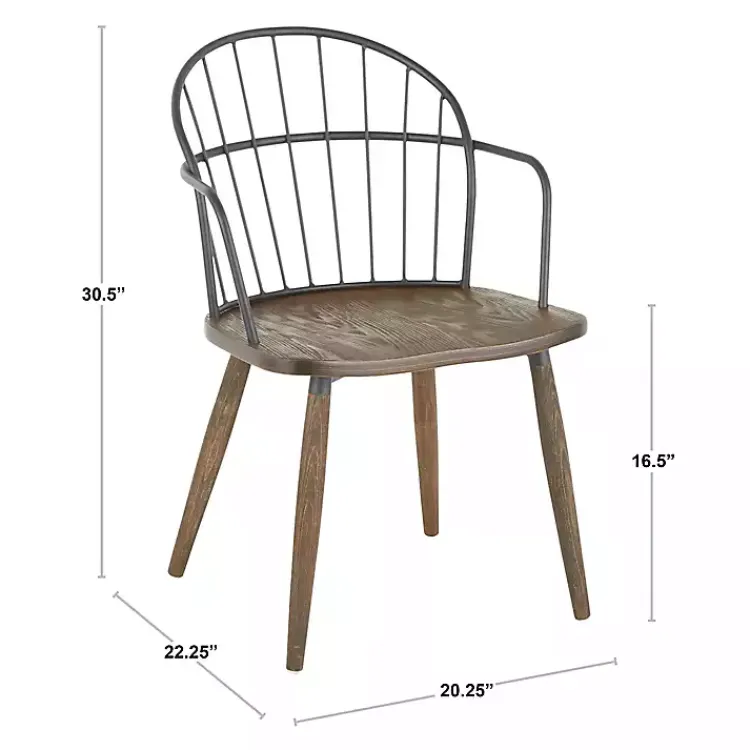 Kirklands Home Dark Walnut Wood Spindle Dining Chairs, Set of 2 Online