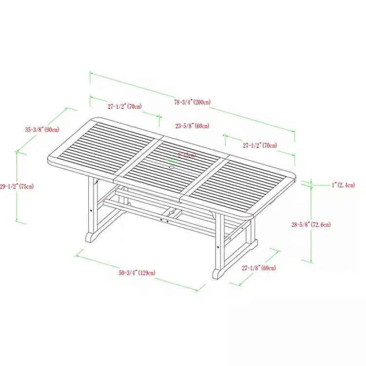 Kirklands Home Dark Wood Slat Back 4-pc. Outdoor Dining Set Brown Clearance