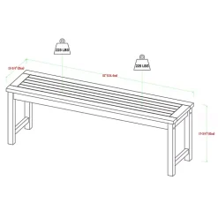 Kirklands Home Dark Wood Slat Back 4-pc. Outdoor Dining Set Brown Clearance