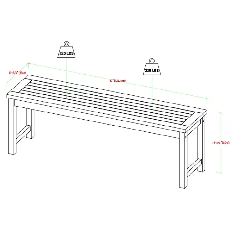 Kirklands Home Dark Wood Slat Back 4-pc. Outdoor Dining Set Brown Clearance