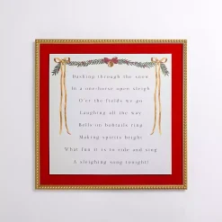 Christmas Art & Wall Decor>Kirklands Home Dashing Through the Snow Velvet Framed Art Print