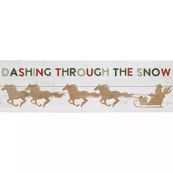Christmas Art & Wall Decor>Kirklands Home Dashing Through the Snow Horses Wall Plaque