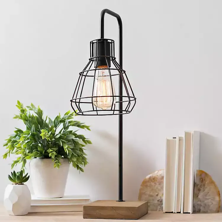 Kirklands Home David Metal Shade Edison Task Lamp Brown Best