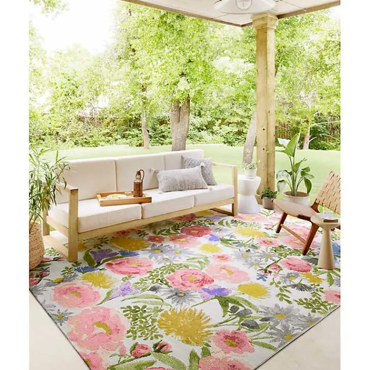 Kirklands Home Daylight Garden Party Indoor/Outdoor Rug, 6x9 Discount