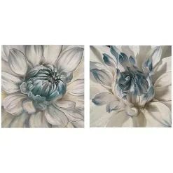Kirklands Home Daytime Blue Dahlia Canvas Art Prints, Set of 2 Clearance