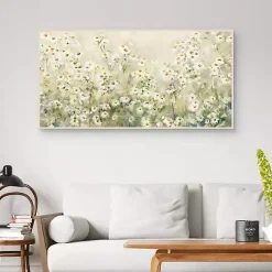Kirklands Home Daytime Daises Framed Canvas Art Print New