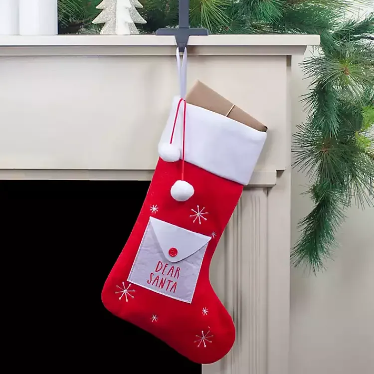 Christmas Stockings & Stocking Holders>Kirklands Home Dear Santa Envelope Stocking