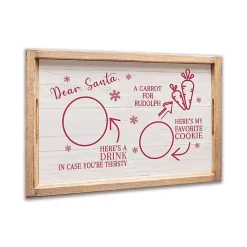 Christmas Decorations>Kirklands Home Dear Santa Wooden Decorative Tray