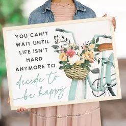 Kirklands Home Decide to Be Happy Framed Wall Plaque Sale