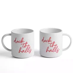 Kirklands Home Deck the Halls Mugs, Set of 2 Clearance