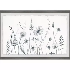 Kirklands Home Deckled Gray Flower Fields Framed Art Print Sale