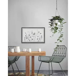 Kirklands Home Deckled Gray Flower Fields Framed Art Print Sale