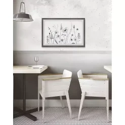 Kirklands Home Deckled Gray Flower Fields Framed Art Print Sale