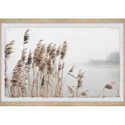Kirklands Home Deckled Lakeside Grass Framed Art Print Clearance