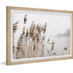 Kirklands Home Deckled Lakeside Grass Framed Art Print Clearance
