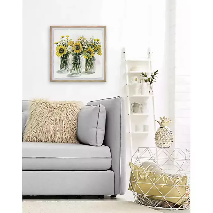 Kirklands Home Deckled Sunflower Trio Framed Art Print Online