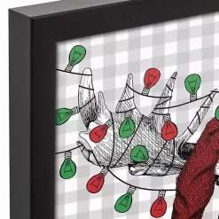 Christmas Art & Wall Decor>Kirklands Home Decorated Moose Framed Canvas Art Print