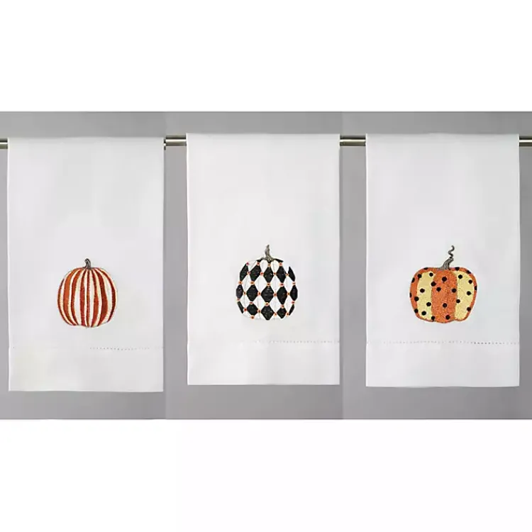 Fall>Kirklands Home Decorative Pumpkin Hand Towels, Set of 6