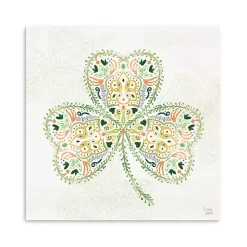 St Patricks Day Decorations>Kirklands Home Decorative Shamrock Canvas Art Print