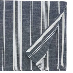 Kirklands Home Deep Blue Thin Striped Table Runner