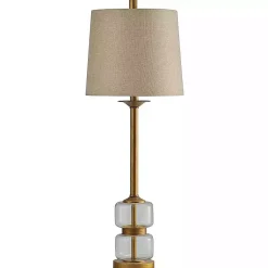 Kirklands Home Deep Gold Glass Orb Buffet Lamp Tan