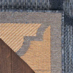 Kirklands Home Deep Navy Trellis Outdoor Area Rug, 4x6 Hot