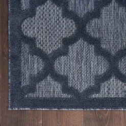 Kirklands Home Deep Navy Trellis Outdoor Area Rug, 4x6 Hot