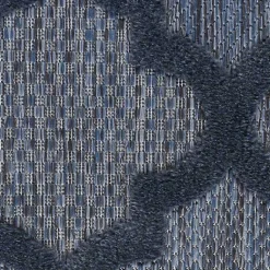 Kirklands Home Deep Navy Trellis Outdoor Area Rug, 4x6 Hot