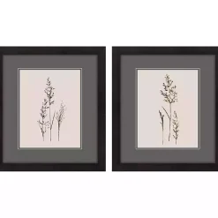 Kirklands Home Delicate Stems Framed Art Prints, Set of 2