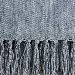 Blankets & Throws>Kirklands Home Demin Chenille Fringe Throw Blue