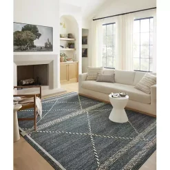 Kirklands Home Denim Asymmetrical Tufted Area Rug, 7x10 Blue Best
