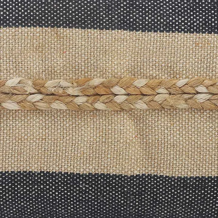 Pillows>Kirklands Home Denim Blue Braided Stripe Lumbar Pillow