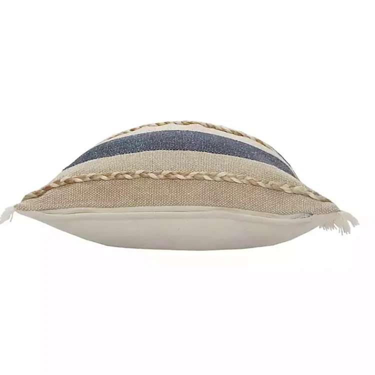 Pillows>Kirklands Home Denim Blue Braided Stripe Throw Pillow, 24 in.