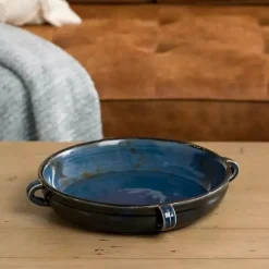 Decorative Bowls & Jars>Kirklands Home Denim Ceramic Decorative Bowl Blue