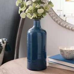 Vases>Kirklands Home Denim Ceramic Vase Blue