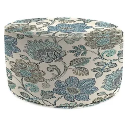 Kirklands Home Denim Busan Round Outdoor Pouf Hot