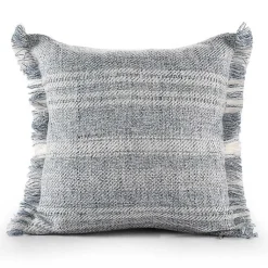 Kirklands Home Denim Contemporary Stripe Outdoor Throw Pillow Best