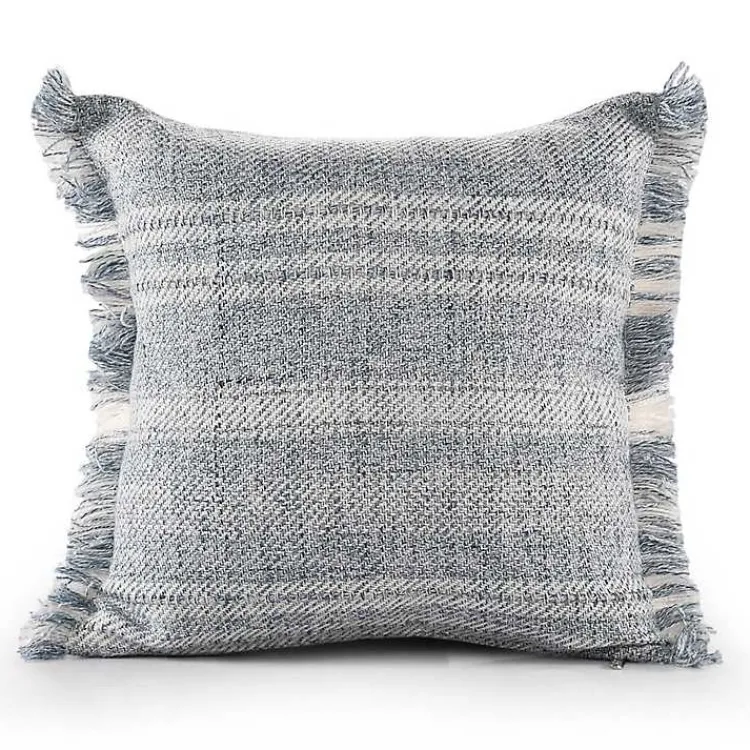 Kirklands Home Denim Contemporary Stripe Outdoor Throw Pillow Best