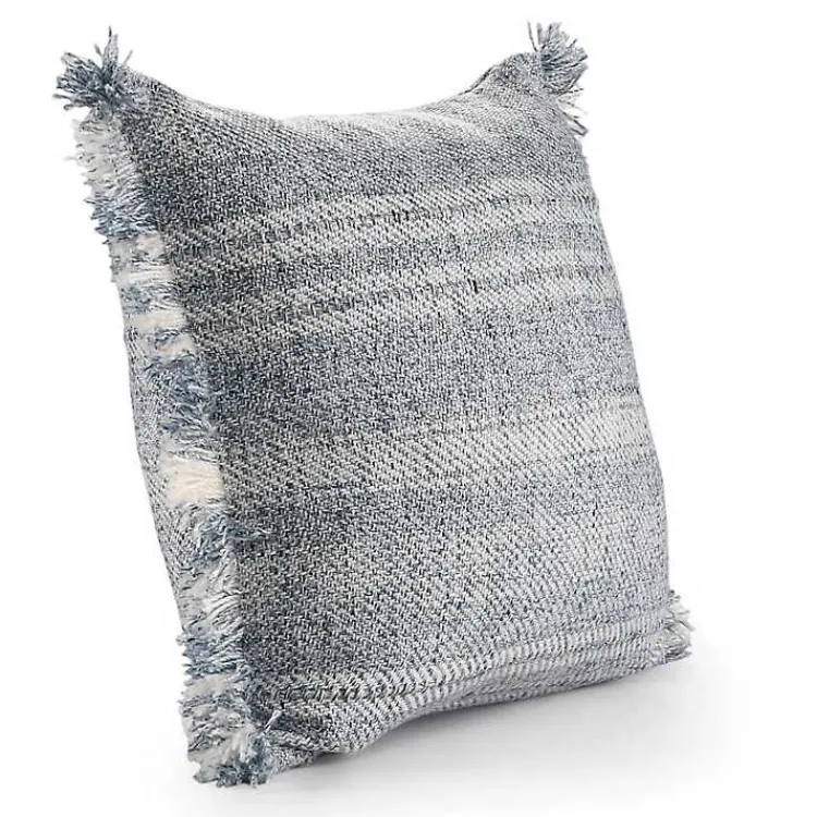 Kirklands Home Denim Contemporary Stripe Outdoor Throw Pillow Best