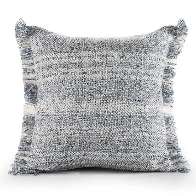 Kirklands Home Denim Contemporary Stripe Outdoor Throw Pillow Best