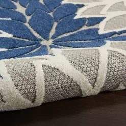 Kirklands Home Denim Floral Burst Round Outdoor Area Rug Online